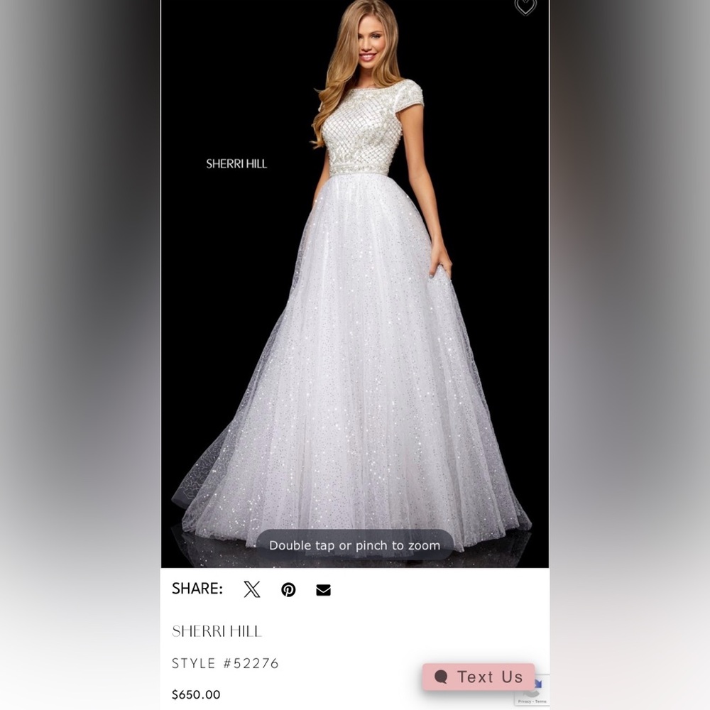Sherri Hill Sparkling White Dress